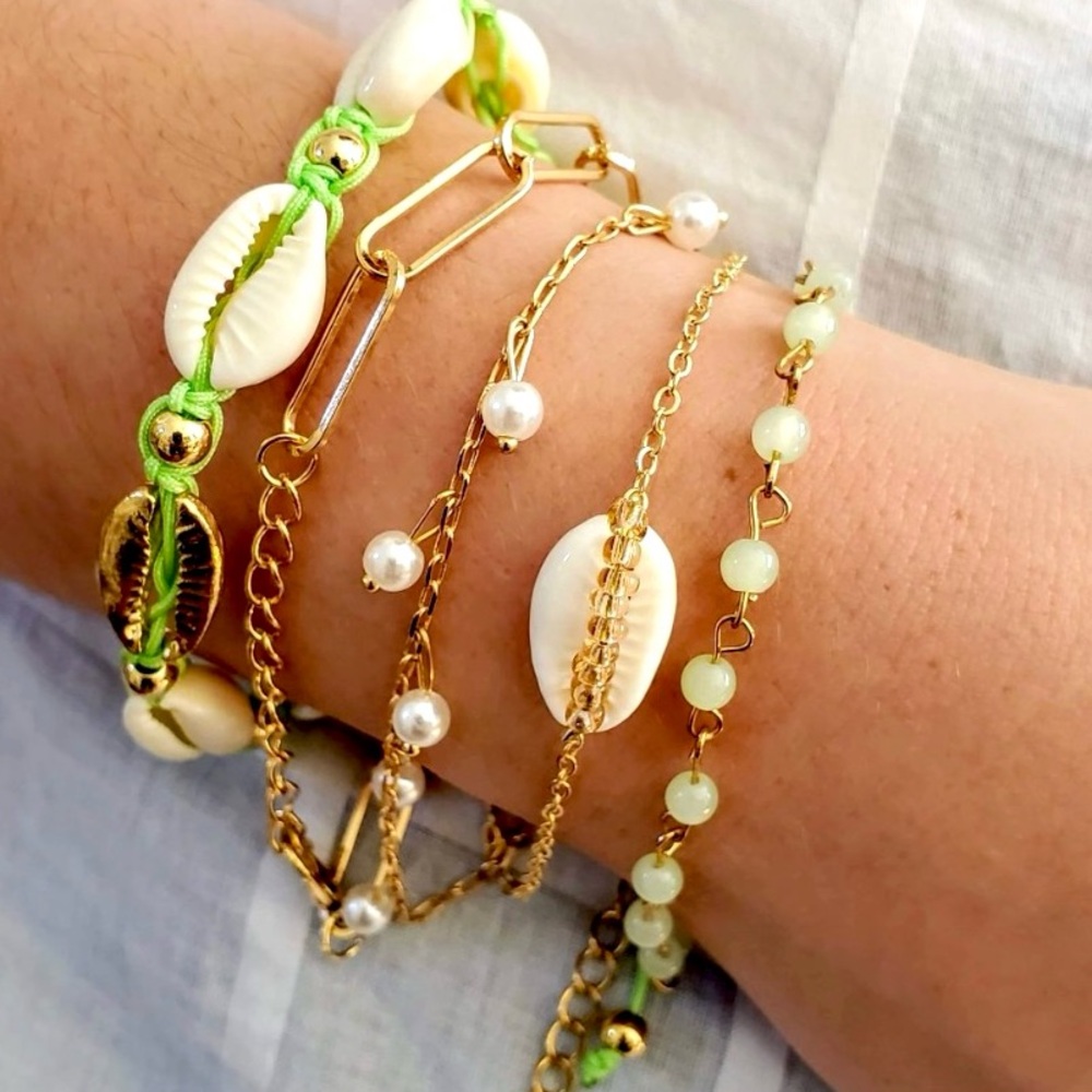 Sea Foam & Shell Bracelet Set - Picture 5 of 5